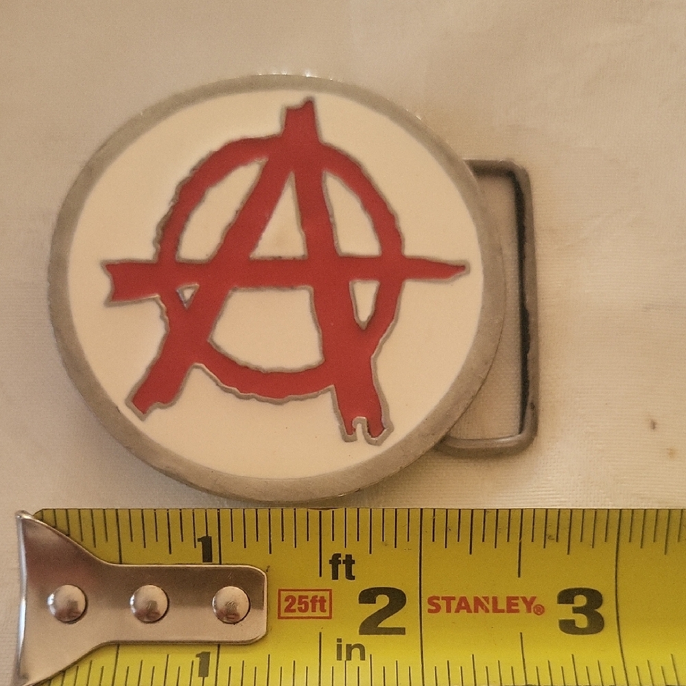 Stanley Silver Round Belt Buckle